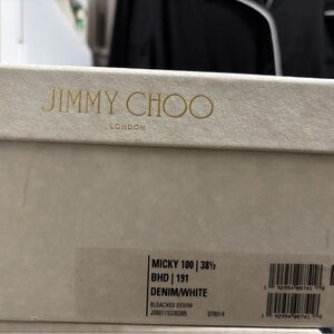 Jimmy Choo Denim and Cream Heels